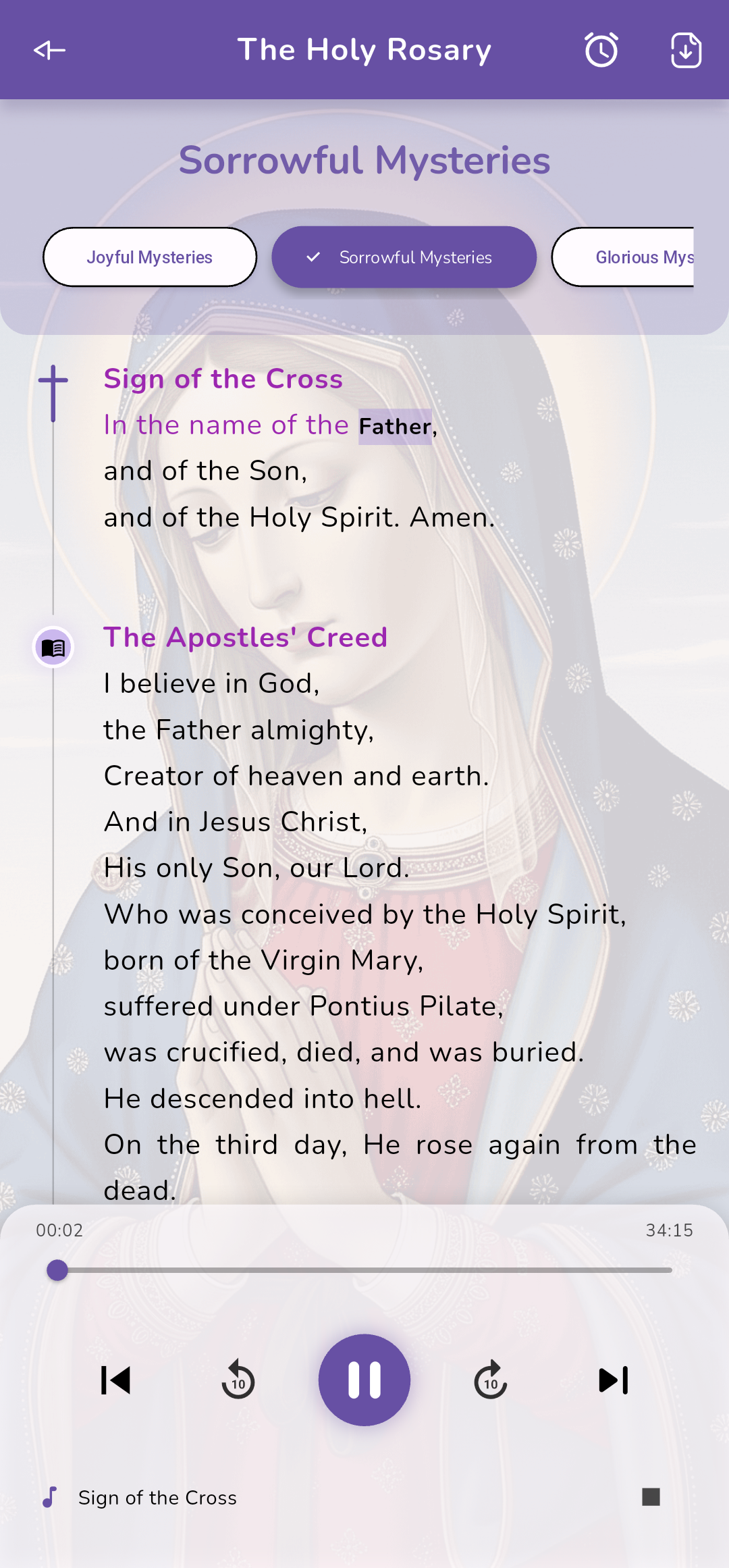 Prayer Player - Light Mode